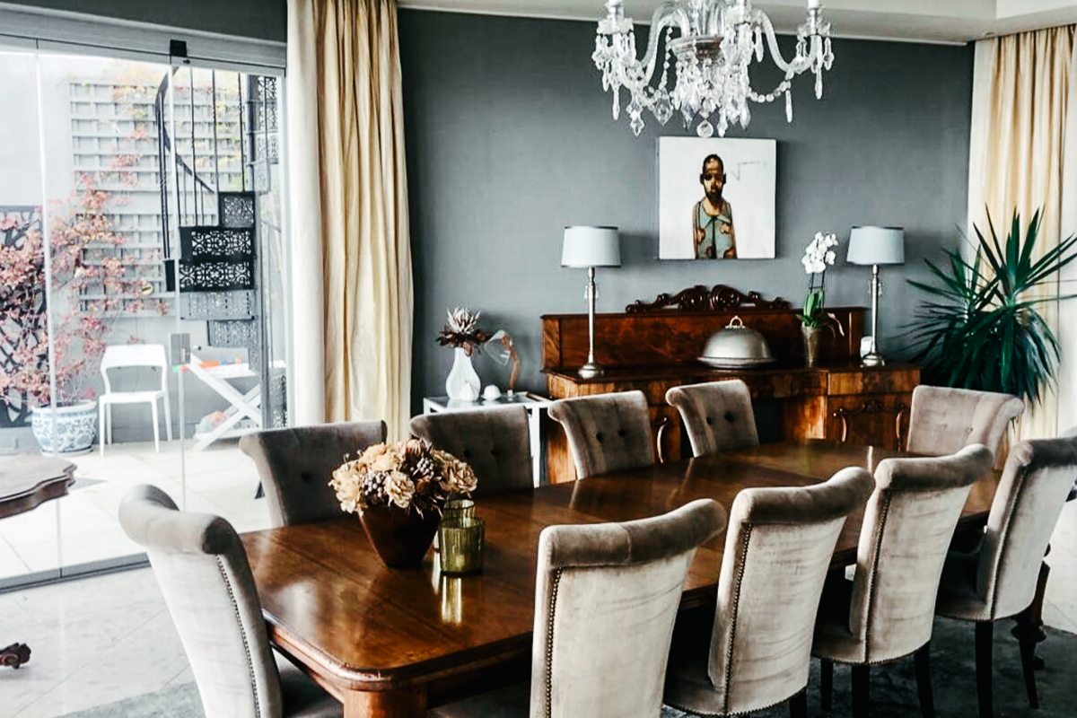 Elegant dining area for entertaining at Heidi's House, Bantry Bay, Cape Town